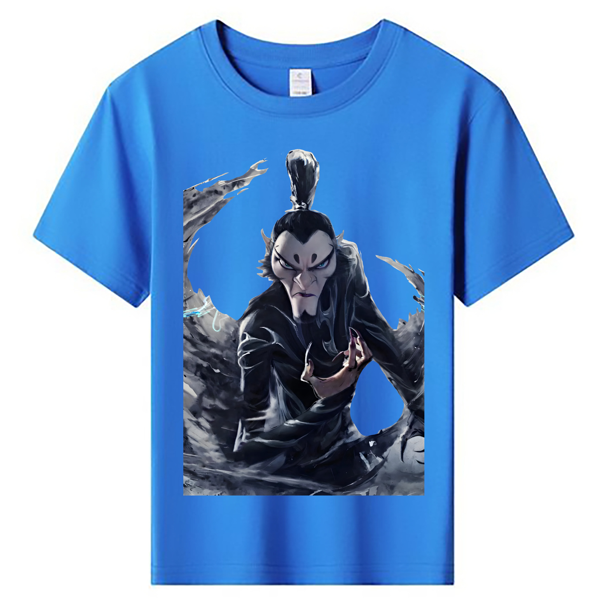（画像用） Ne Zha 2 ナタ 魔童の大暴れ 綿100％キッズTシャツ（フロントプリント）